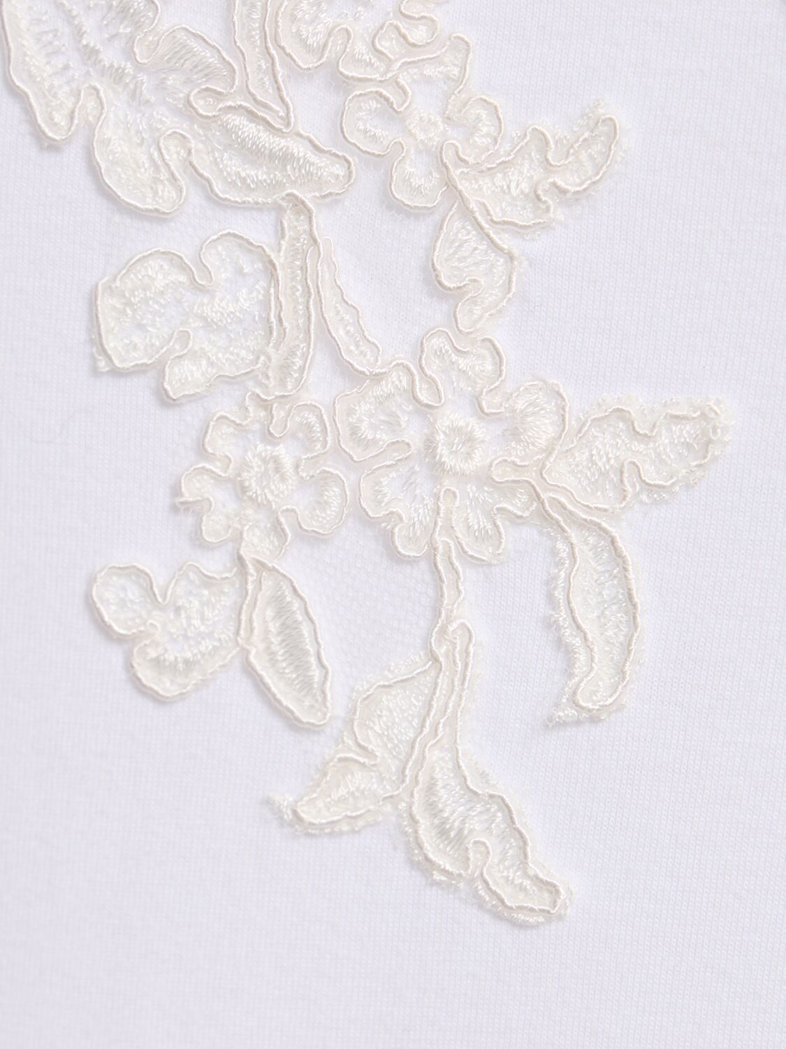 Ermanno Scervino Embroidered Jersey T-shirt In White