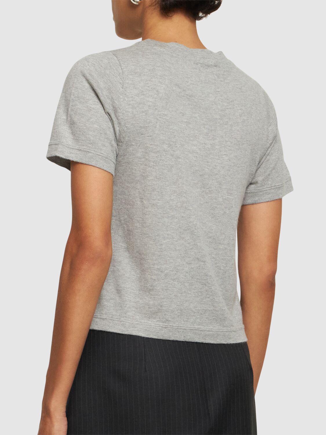 Shop Extreme Cashmere Tina Cotton & Cashmere T-shirt In Grey