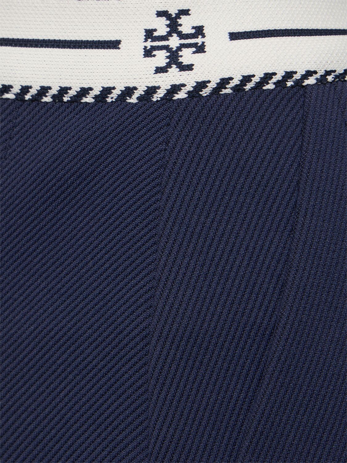 Shop Tory Sport Logo Tape Nylon Golf Pleated Mini Skirt In Navy