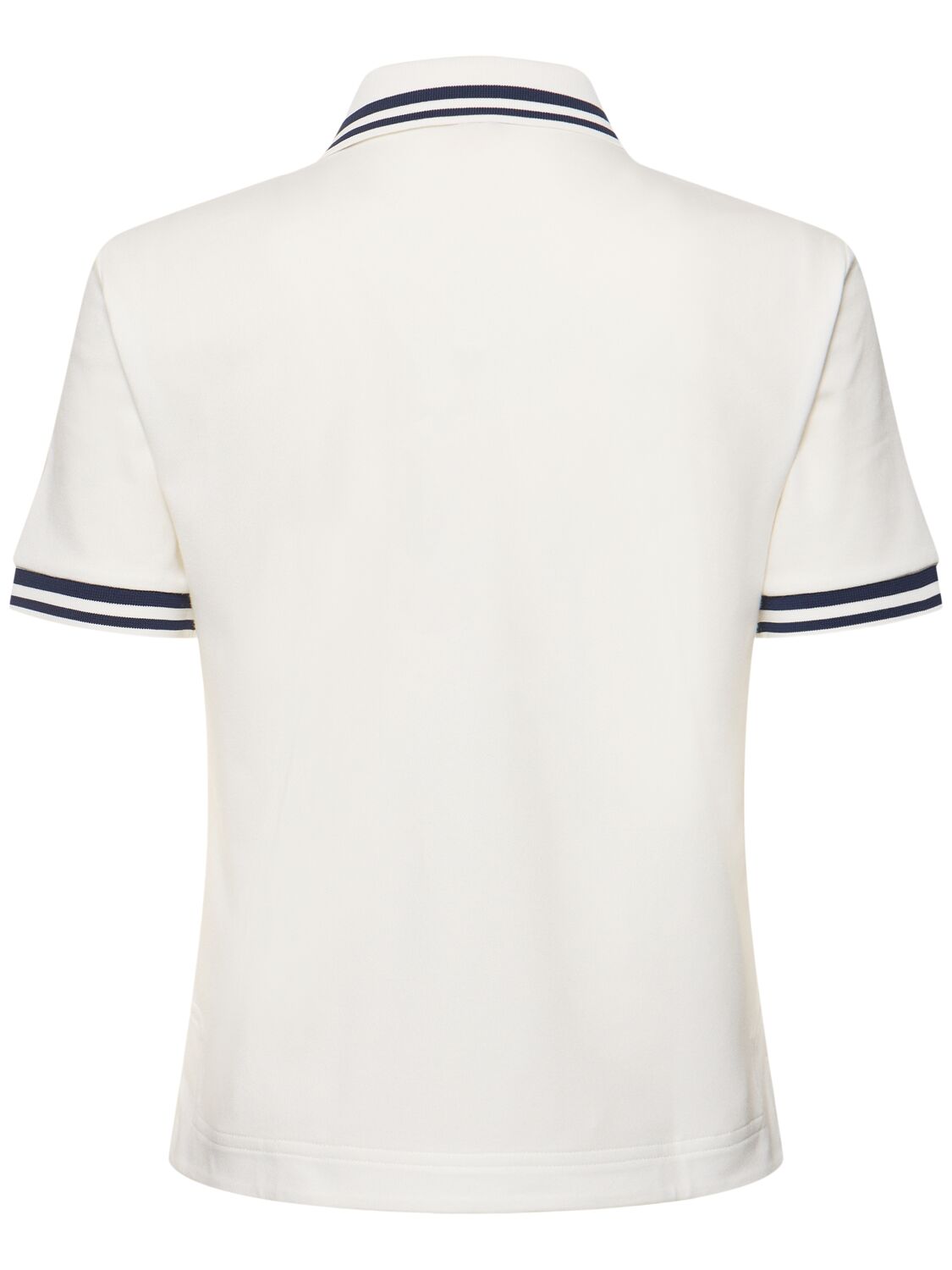 Shop Tory Sport Performance Piquet Cotton Blend Polo In White/blue