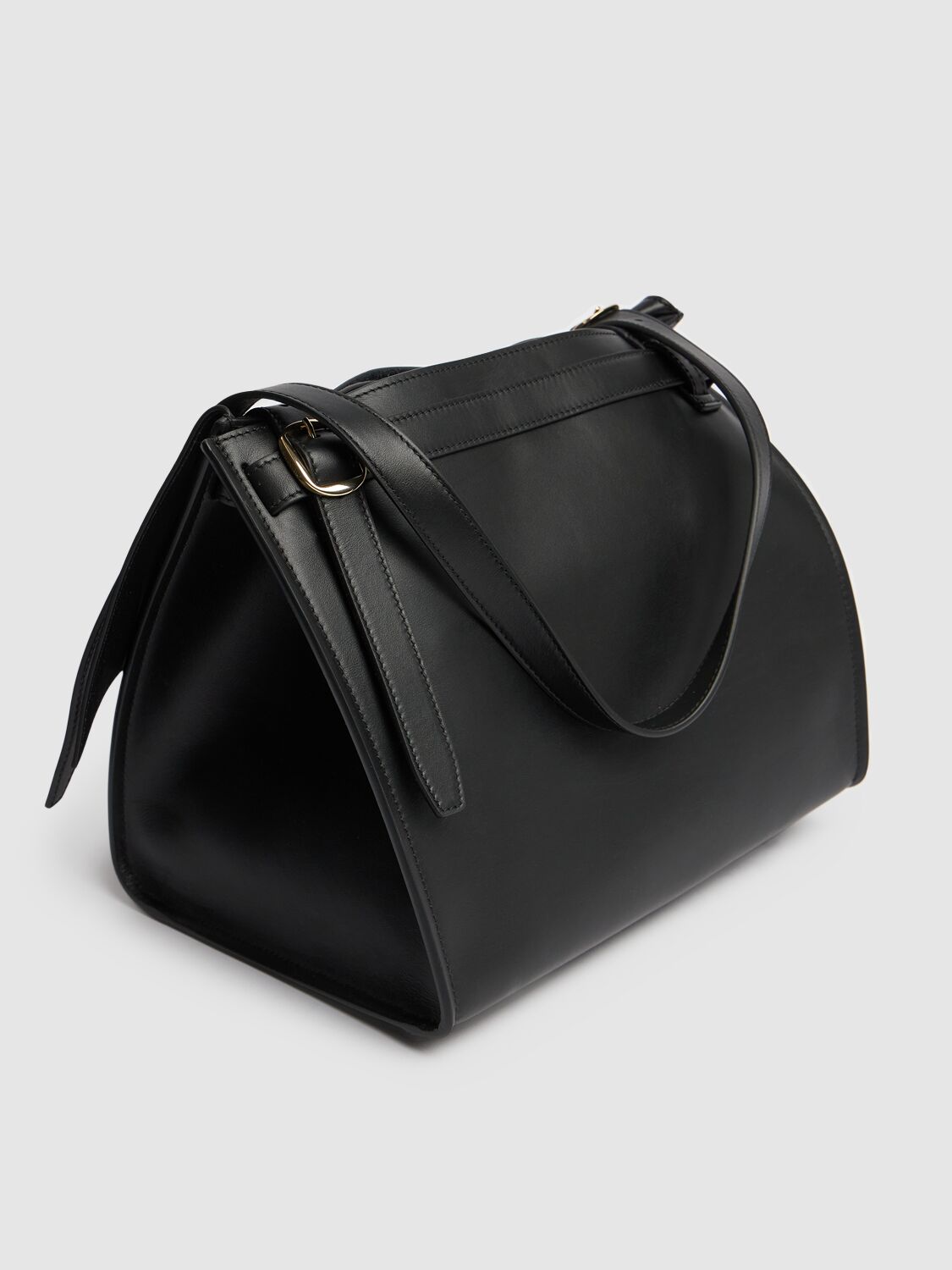 Shop Coperni Medium Belt Cabas Leather Bag In Black