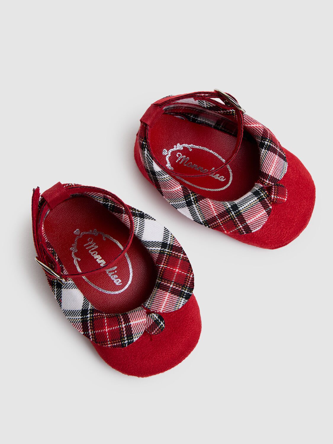 MONNALISA CHECK PRINT POLY BALLERINAS 