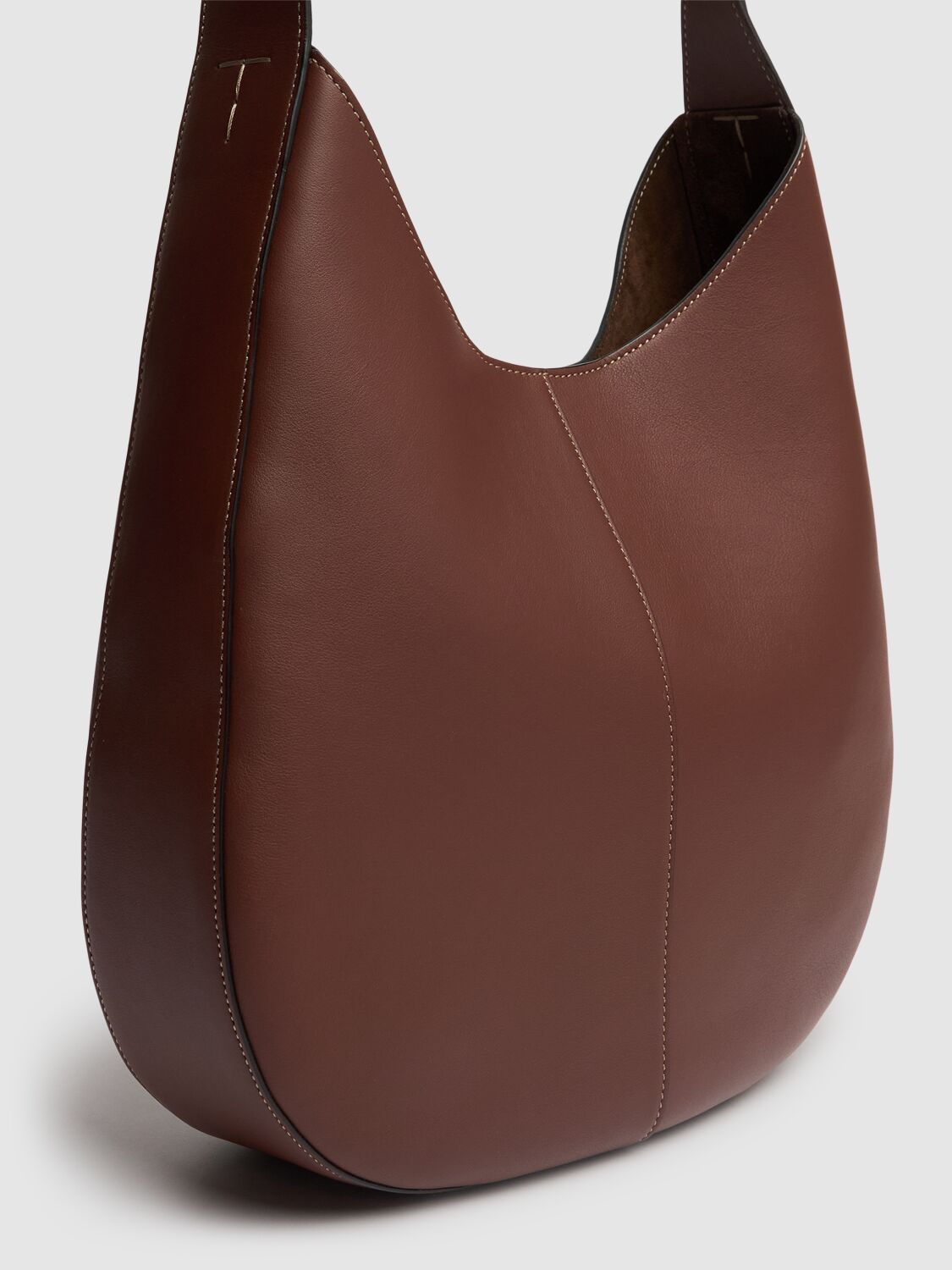 Shop Tod's Small Di Hobo Leather Shoulder Bag In Mogano