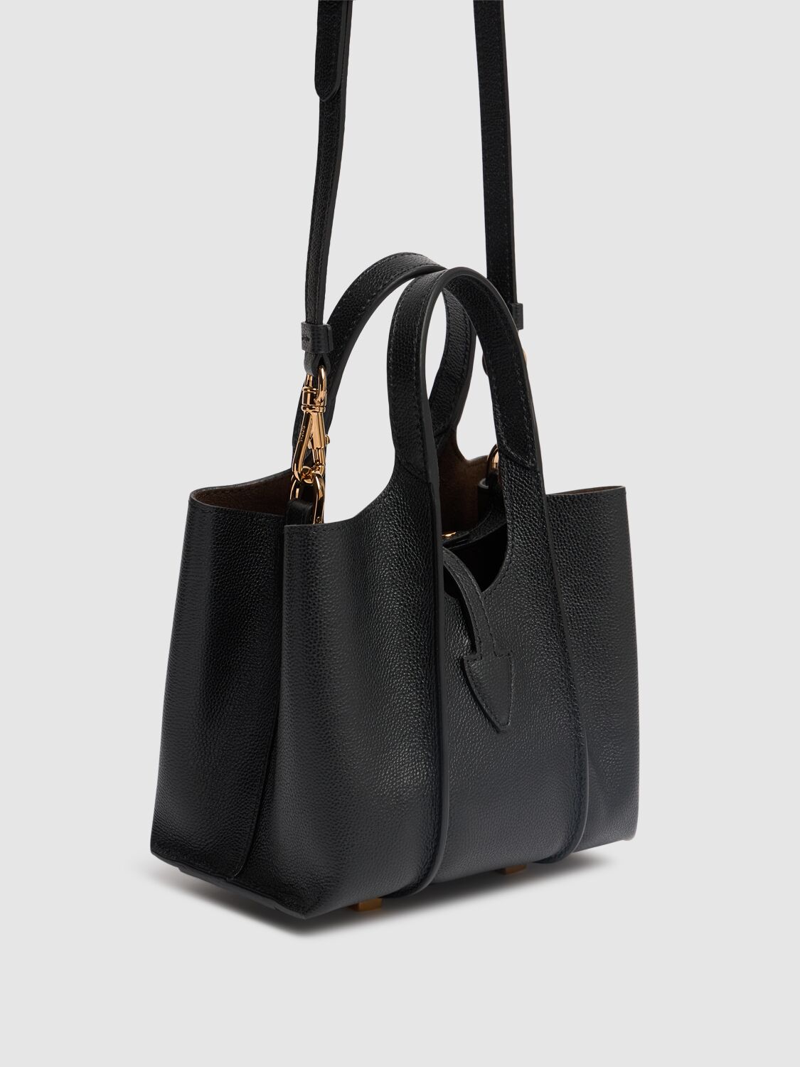 Shop Tod's Micro T Timeless Shopping Bag In Black