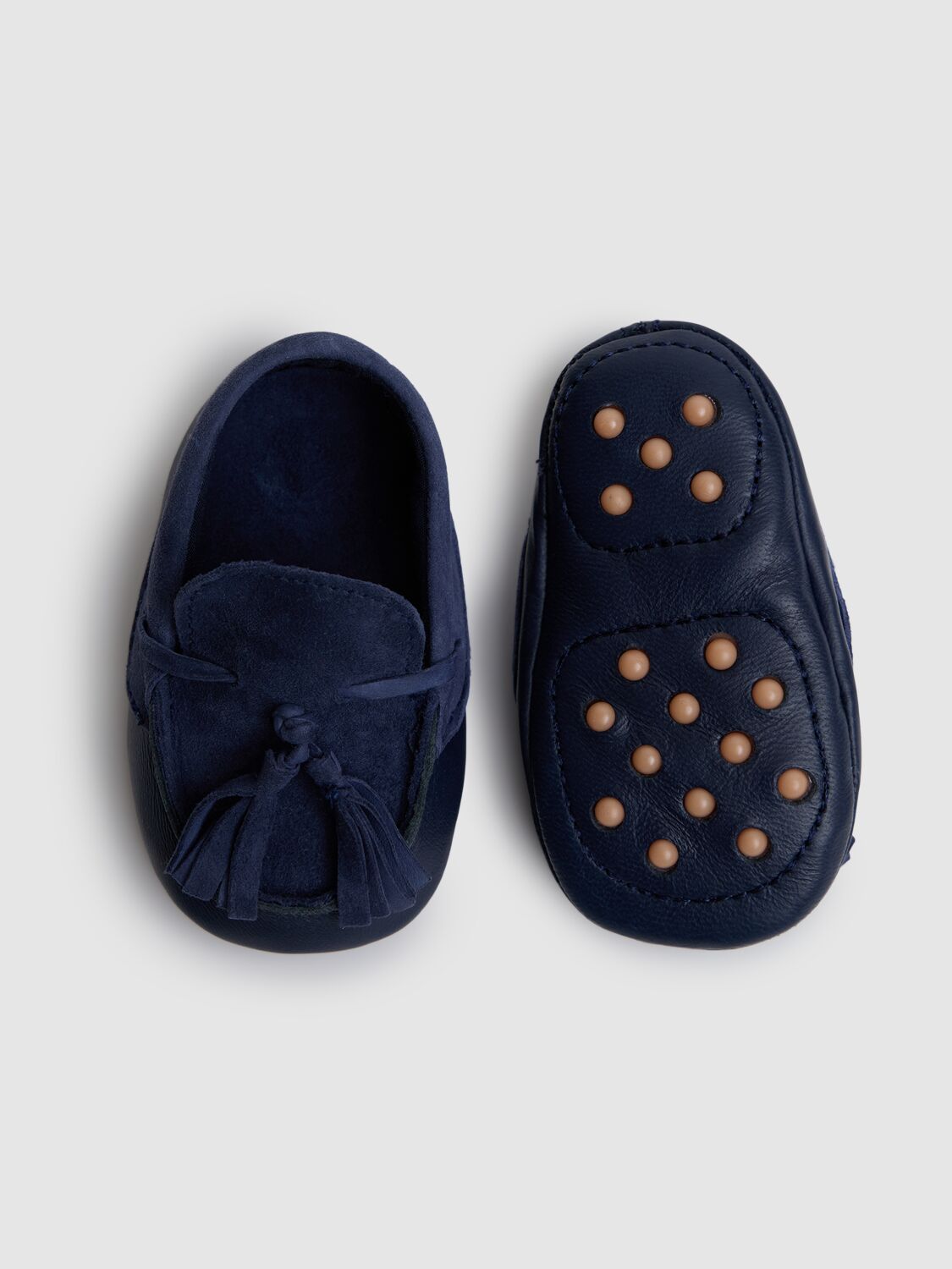 MONNALISA LEATHER & SUEDE LOAFERS 