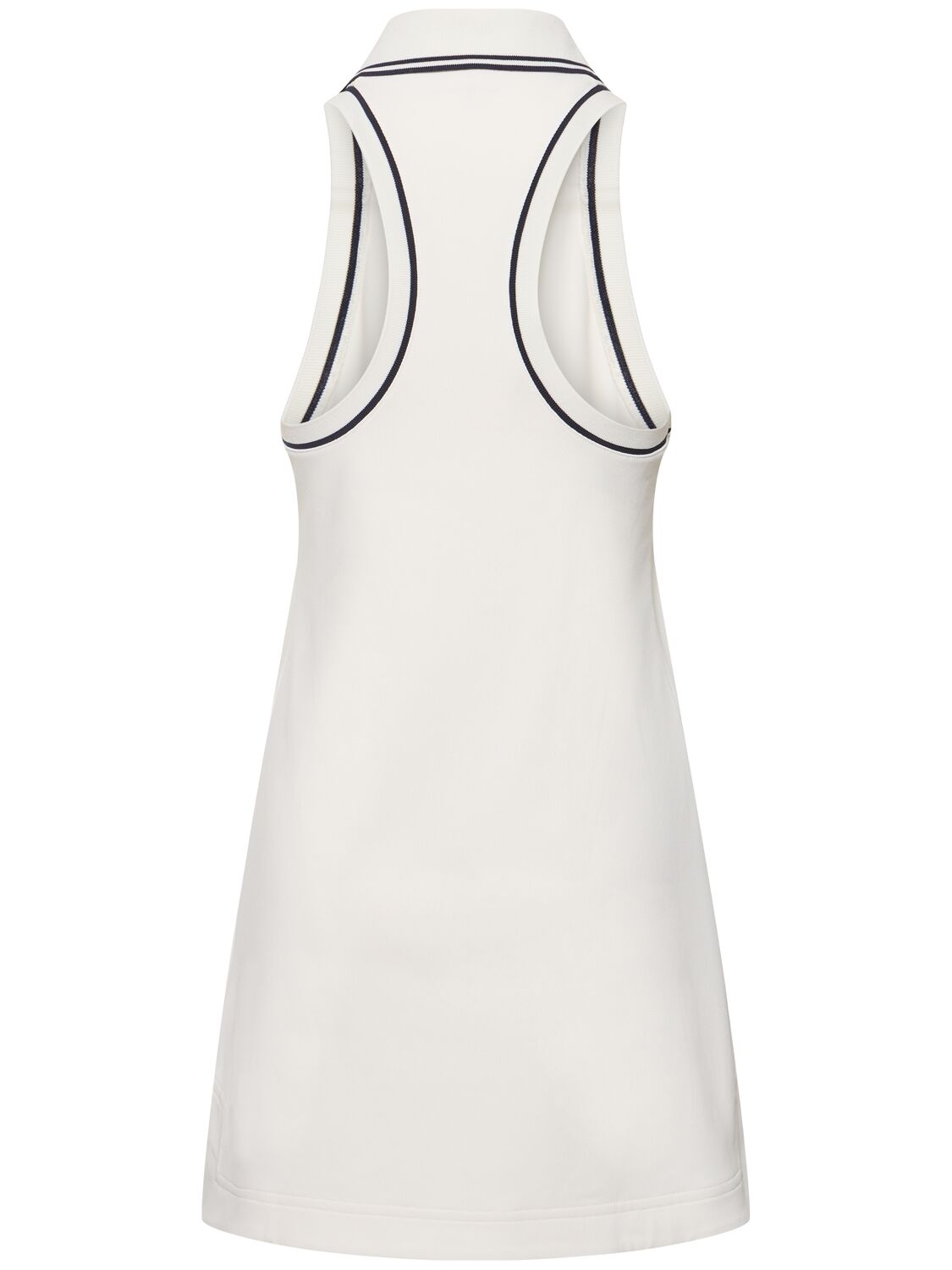 Shop Tory Sport Sleeveless Piquet Polo Mini Dress In White/navy