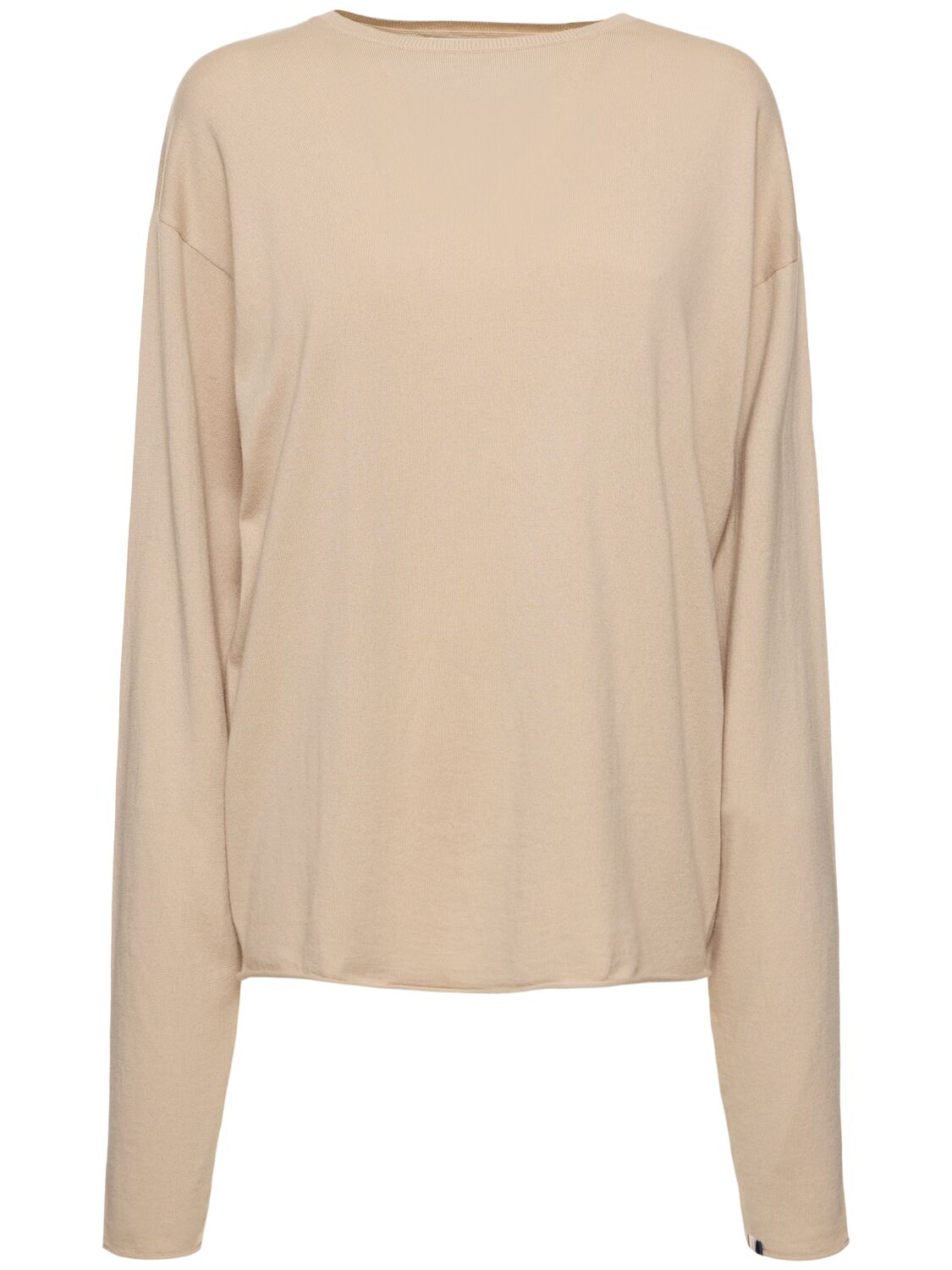 Extreme Cashmere Aries Cotton & Cashmere Jumper In Beige