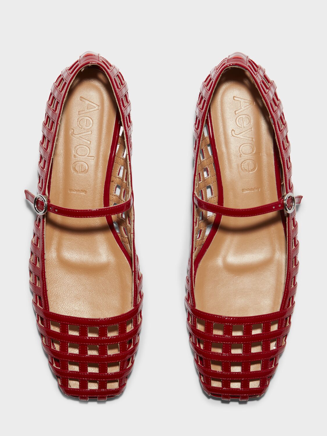 AEYDE 10MM UMA LEATHER MARY JANE FLATS 