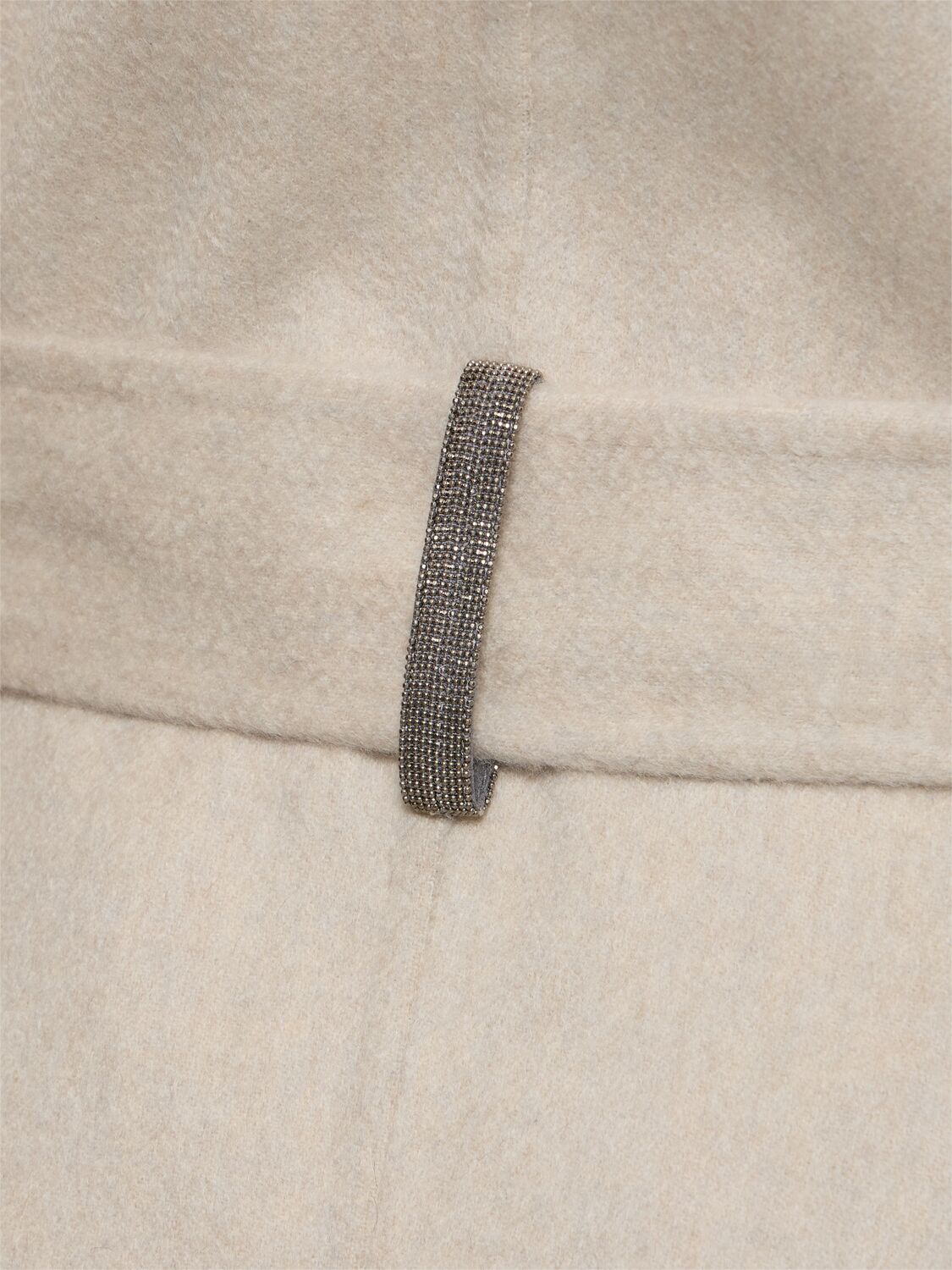 Brunello Cucinelli Belted Cashmere Midi Coat In White