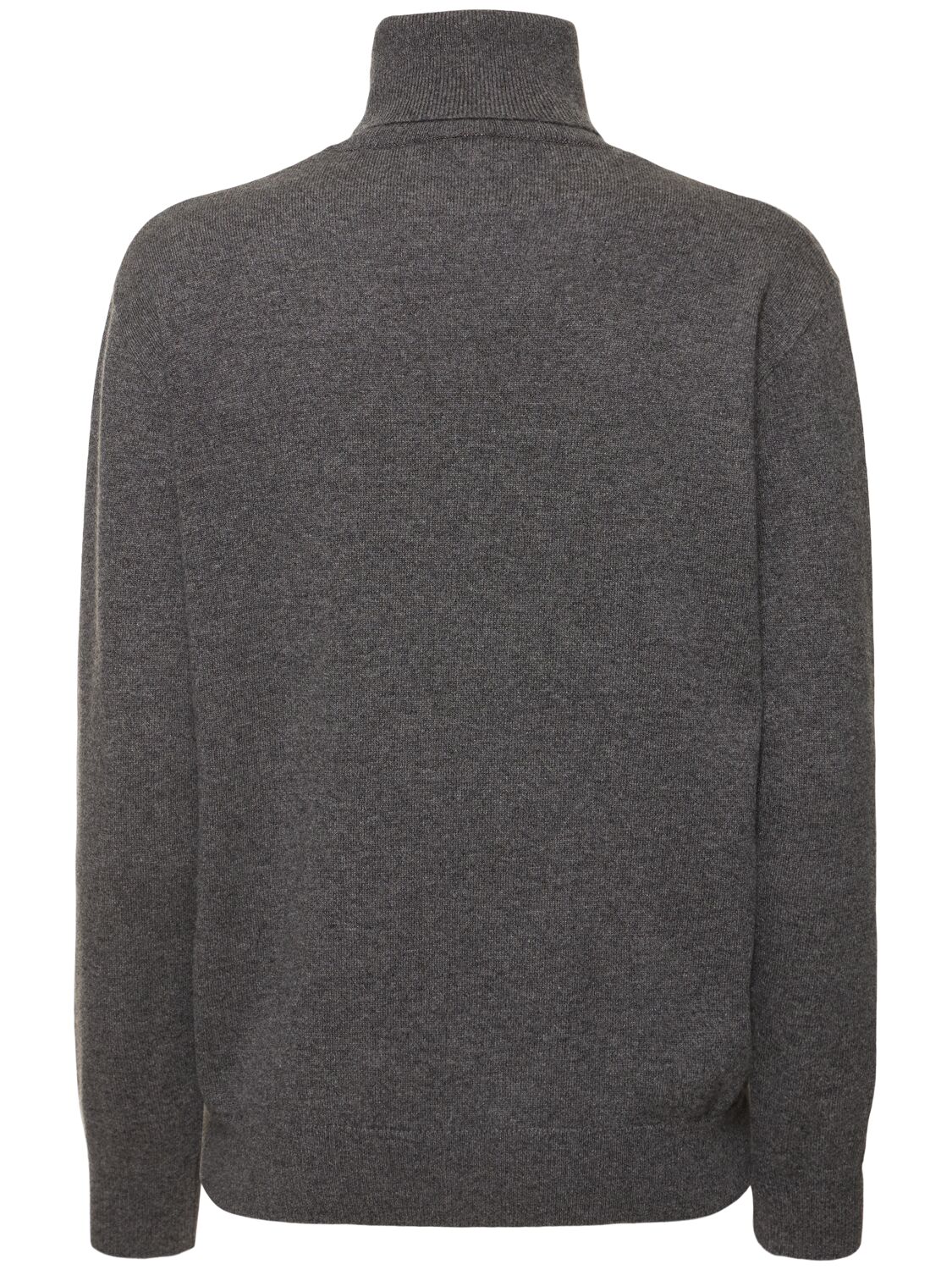 Shop Brunello Cucinelli Cashmere Turtleneck Sweater In Grey