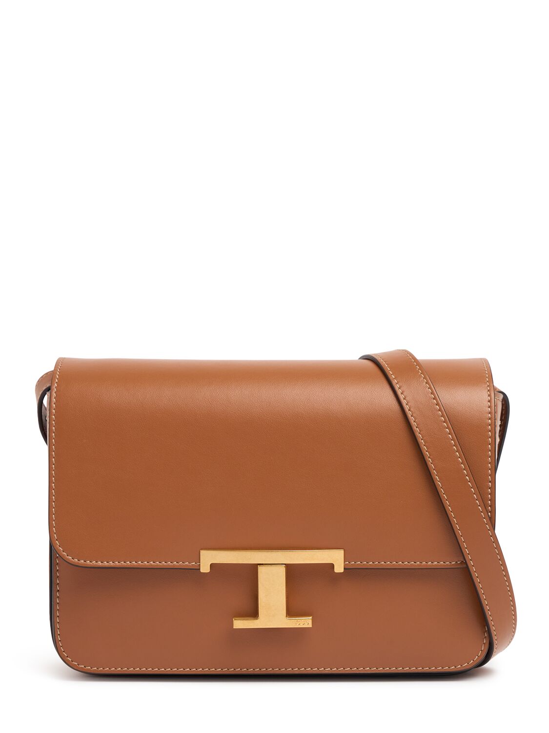 Tod's Mini Ttt Tracollina Leather Shoulder Bag In Kenia Scuro