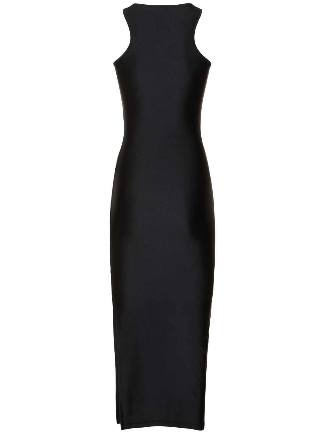 Shop Coperni Stretch Jersey Midi Dress In Black