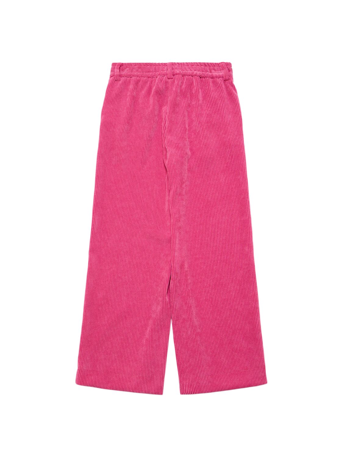 Monnalisa Poly Blend Corduroy Pants In Fuchsia