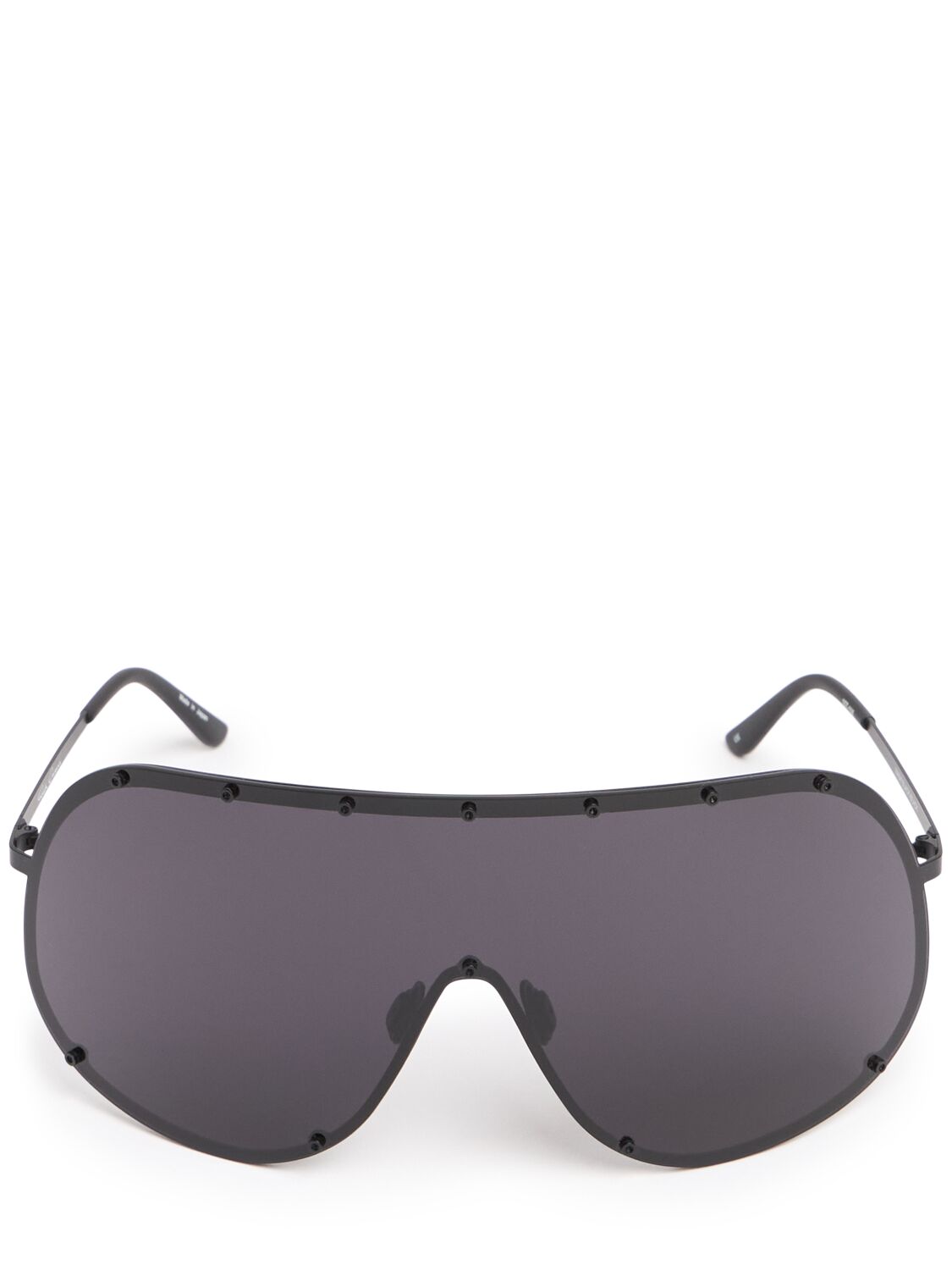 Rick Owens Mask Shield Sunglasses In Blk Temple