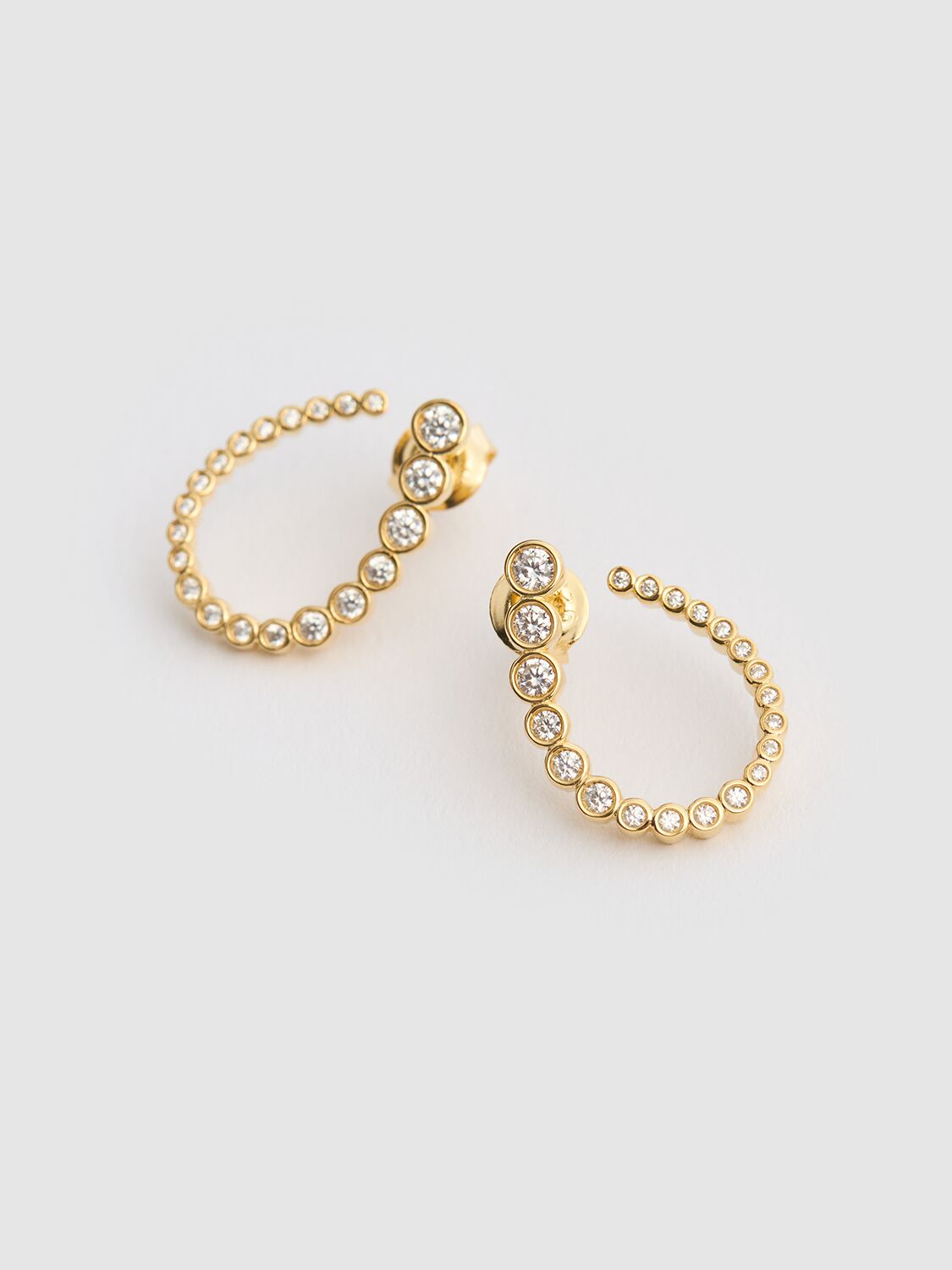 Shop Ragbag Odette Crystal Stud Earrings In Gold/crystal