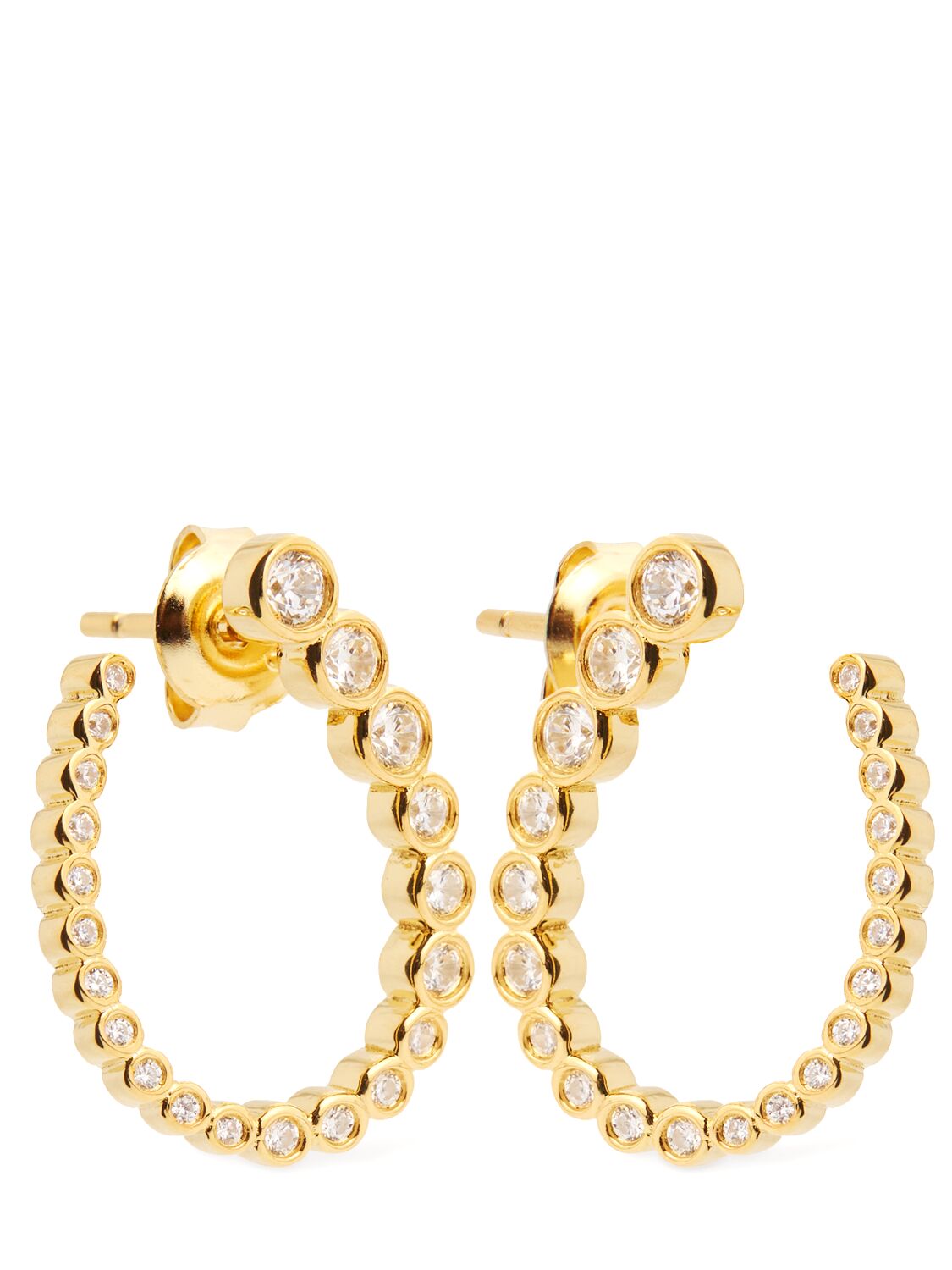 Ragbag Odette Crystal Stud Earrings In Gold/crystal