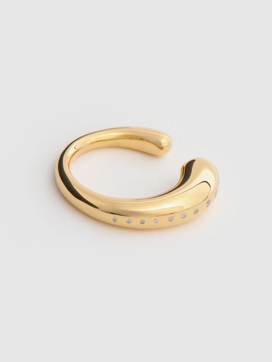 Shop Ragbag Oculus Crystal Ring In Gold