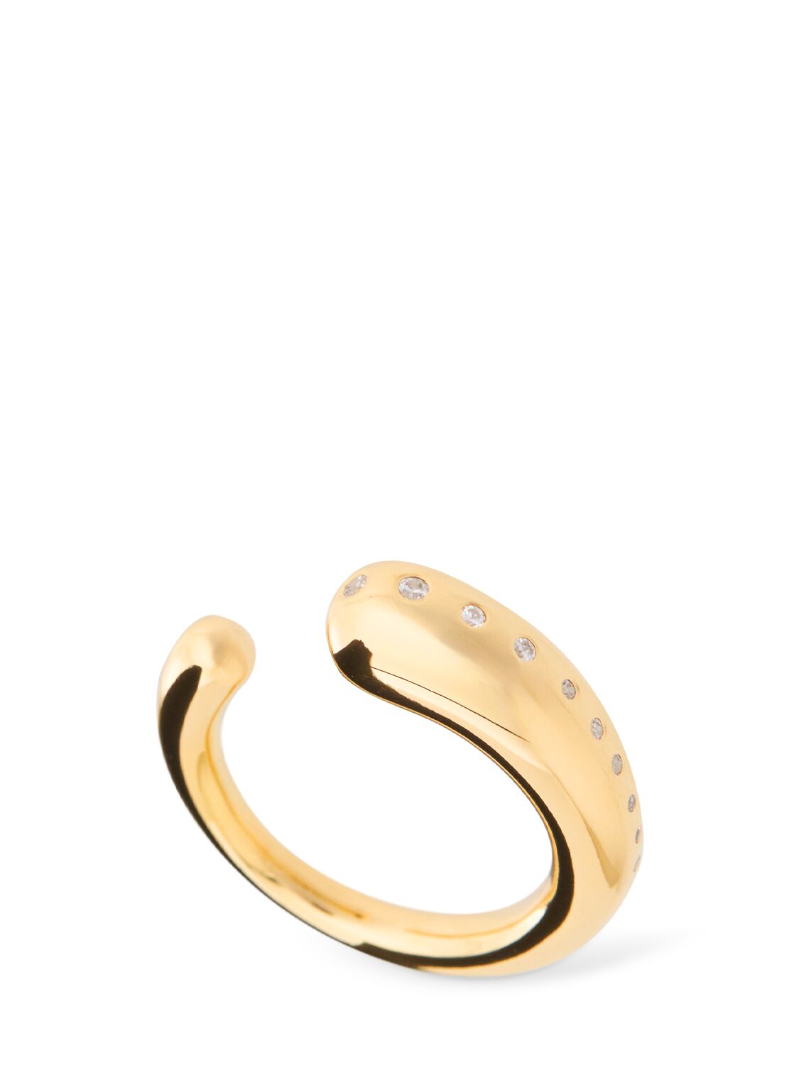 Ragbag Oculus Crystal Ring In Gold