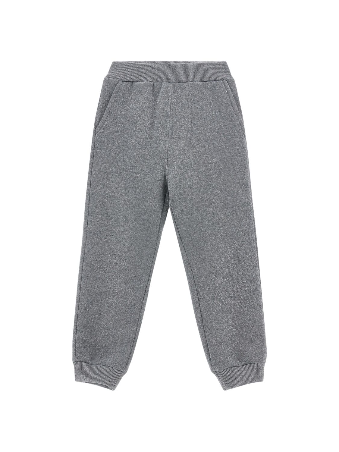 Shop Monnalisa Dog Print Cotton Hoodie & Sweatpants In Grey