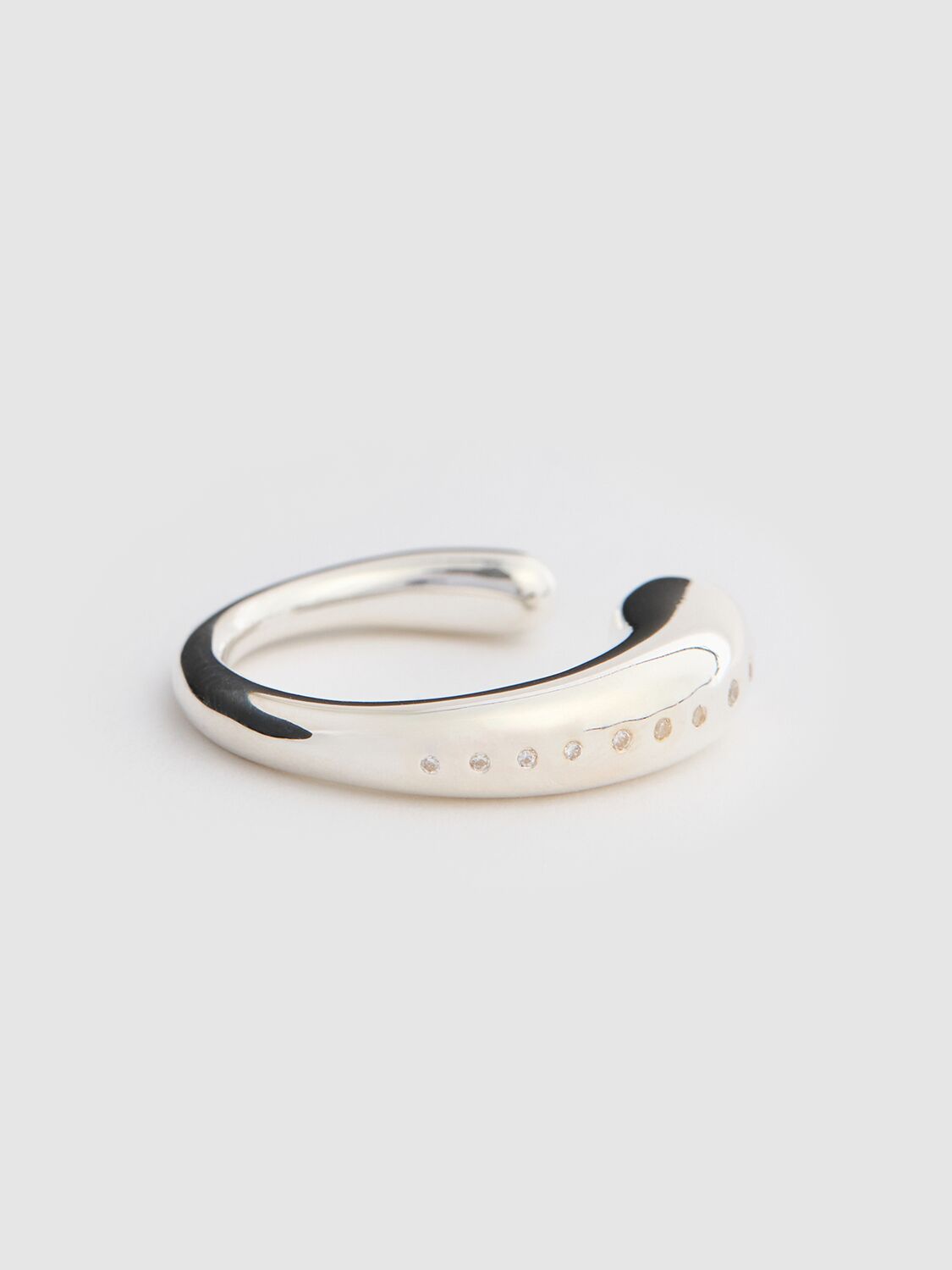 Shop Ragbag Oculus Crystal Ring In Silver