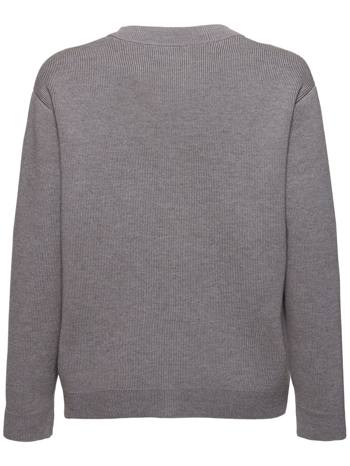 Shop Gucci Wool Cardigan In Grey