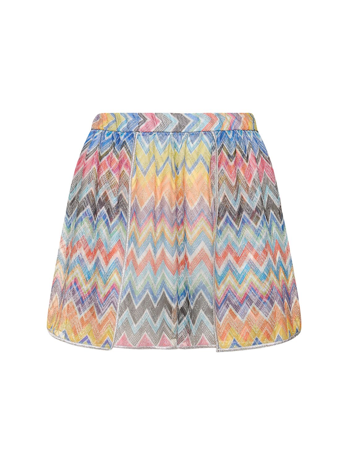 Missoni Chevron Lurex Zigzag Elastic Shorts In 多色