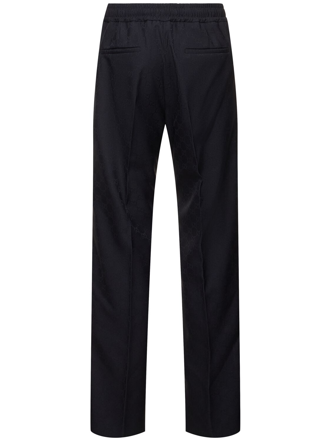 Shop Gucci Drawstring Tech Pants In Navy