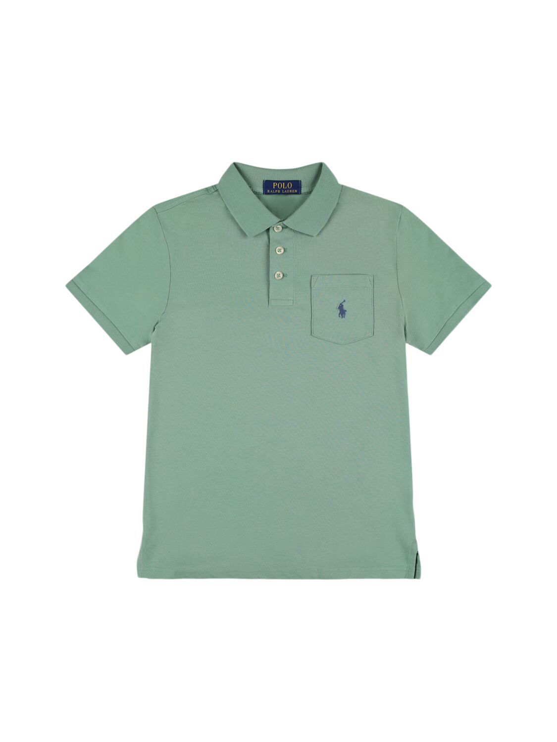 Polo Ralph Lauren Logo Embroidery Cotton Polo Shirt In Green