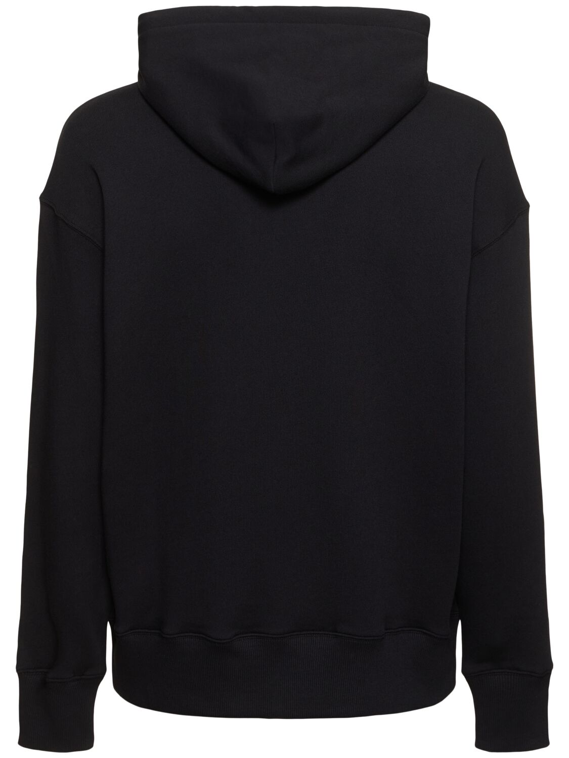 Shop Msgm Regular Fit Hooded Sweatshirt In 黑色