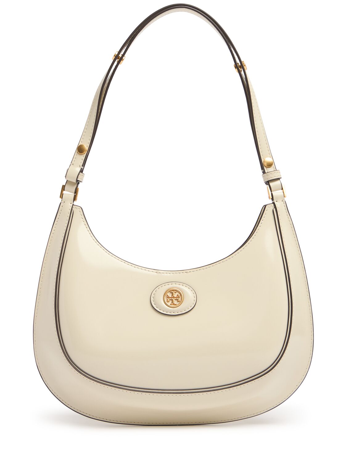 Tory Burch Robinson Leather Shoulder Bag In Shea Butter