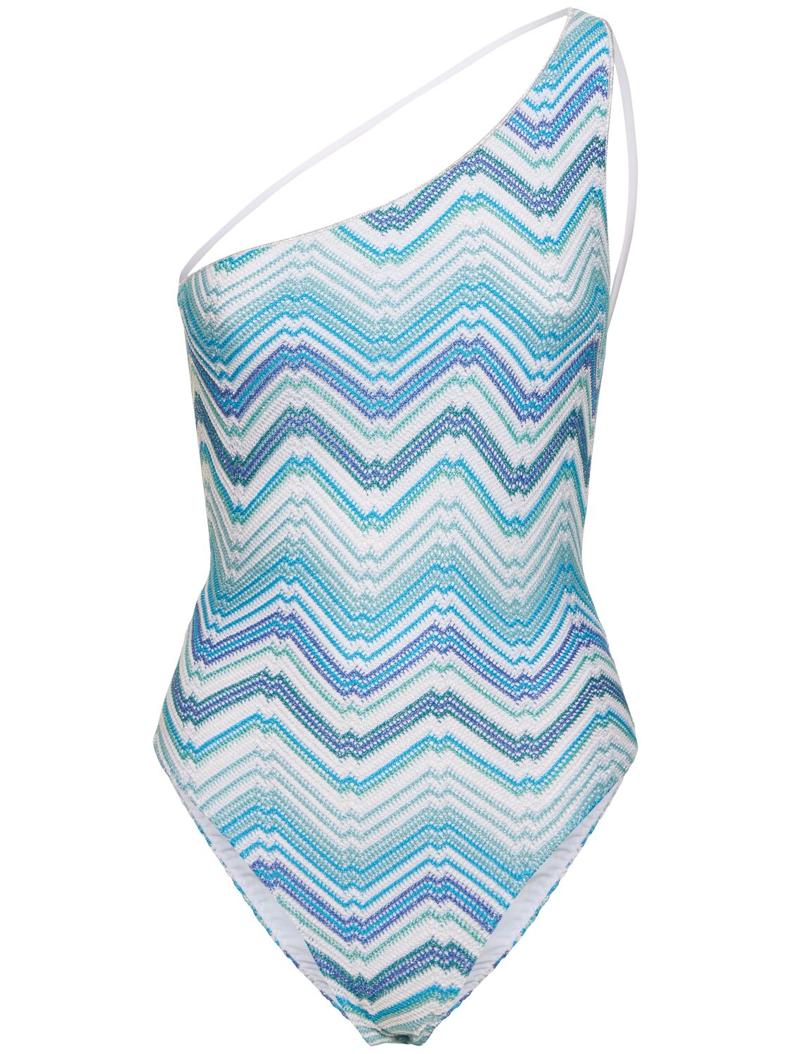 Missoni Lurex Printed One Piece Swimsuit In 蓝色/多色