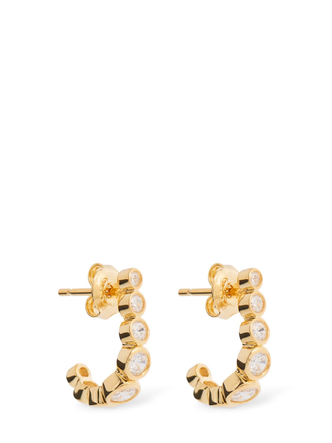 Ragbag Odette Crystal Stud Earrings In Gold/crystal