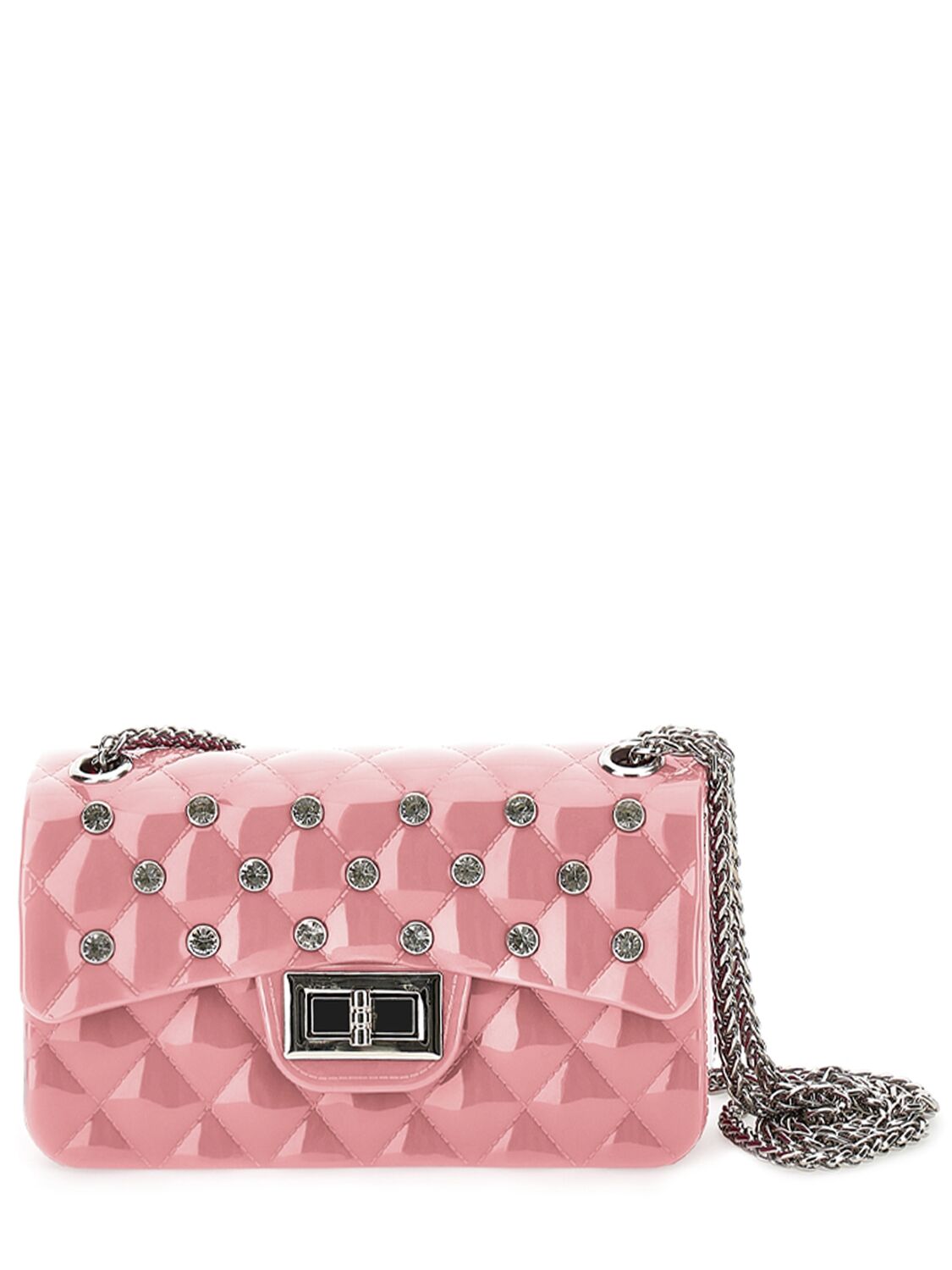 Monnalisa Embellished Faux Leather Bag In Pink