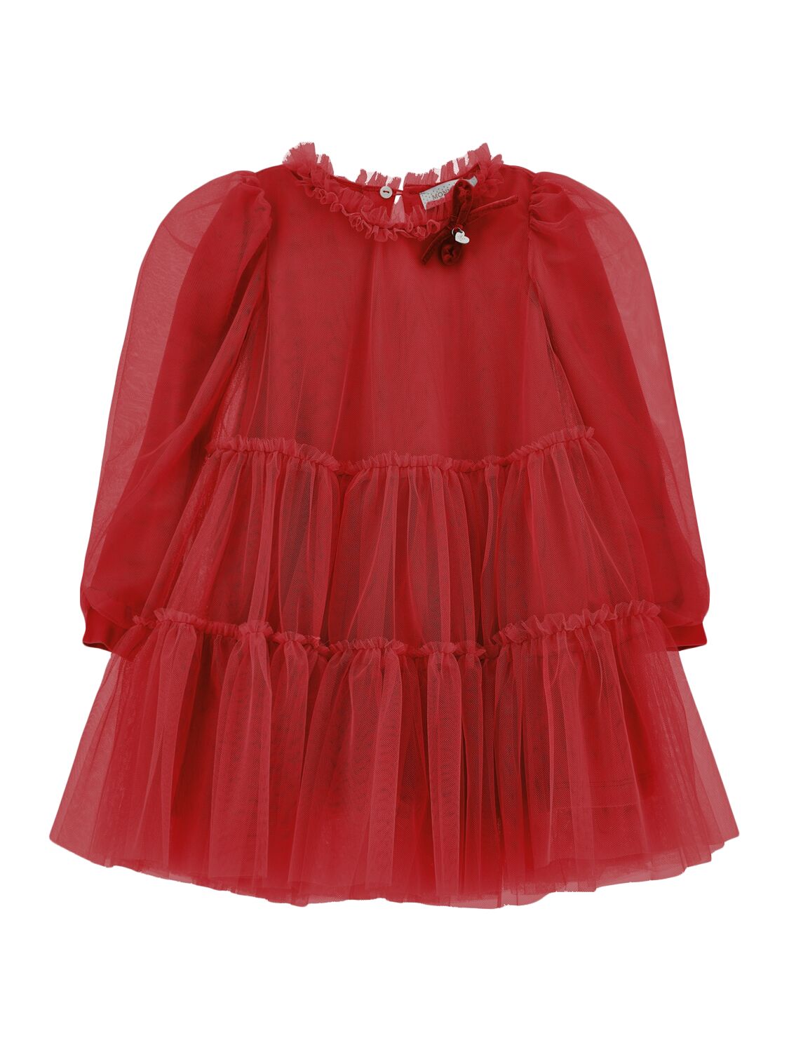 Monnalisa Tulle Dress In Red