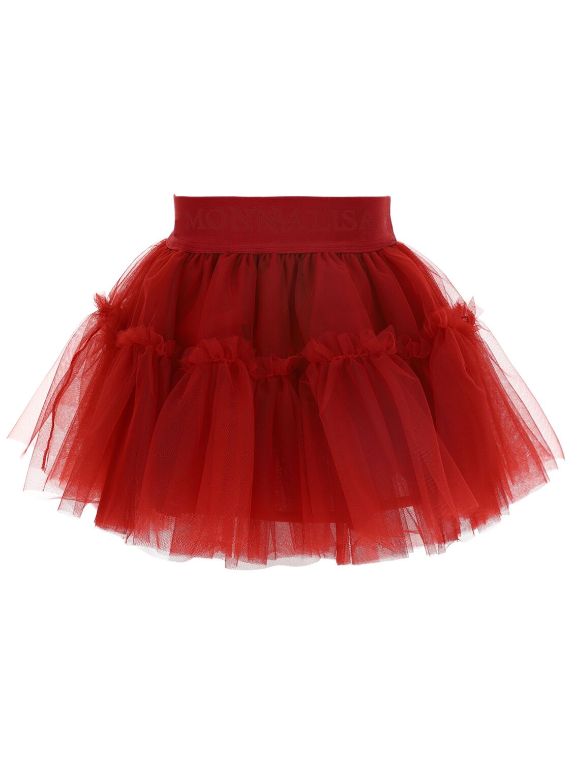 Monnalisa Ruffled Tulle Skirt In Red
