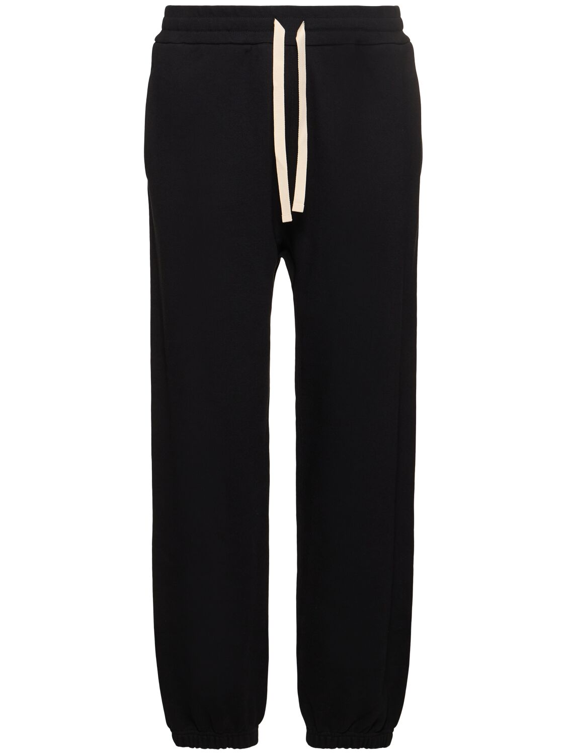 Shop Jil Sander Compact Cotton Terry Sweatpants In Black