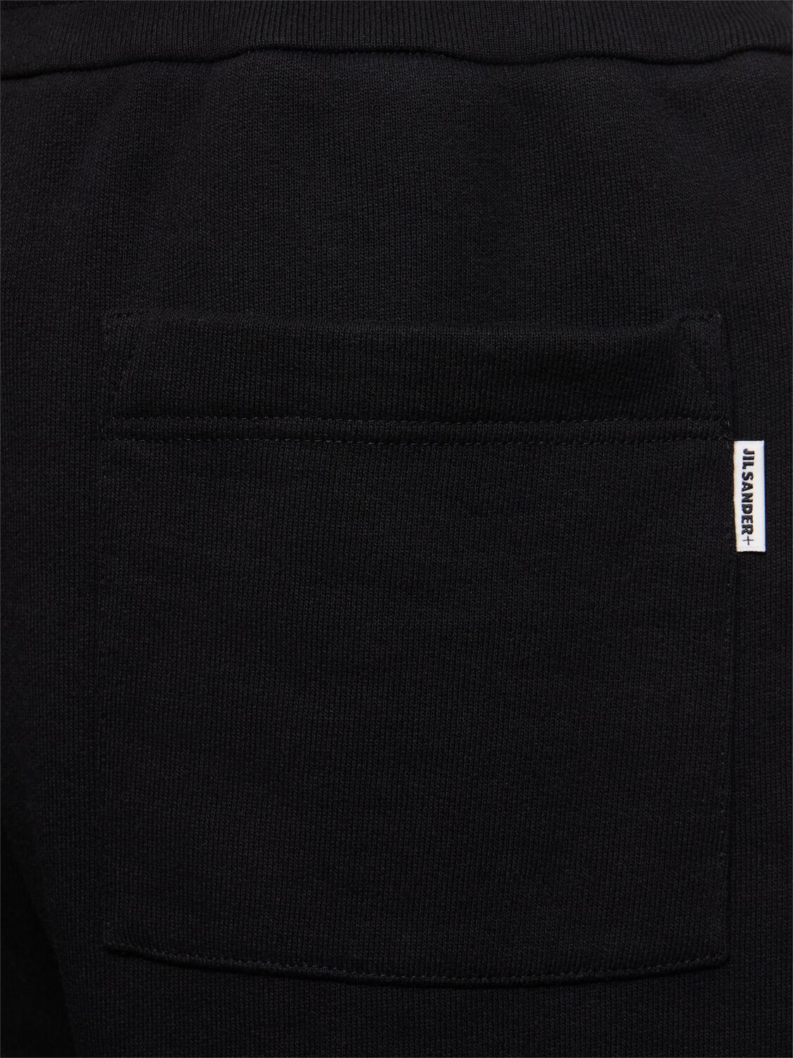 Shop Jil Sander Compact Cotton Terry Sweatpants In Black