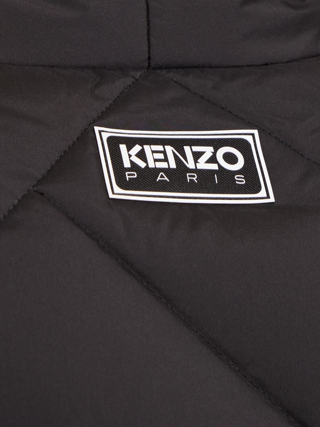 Shop Kenzo Wave Down Kimono Jacket In Black