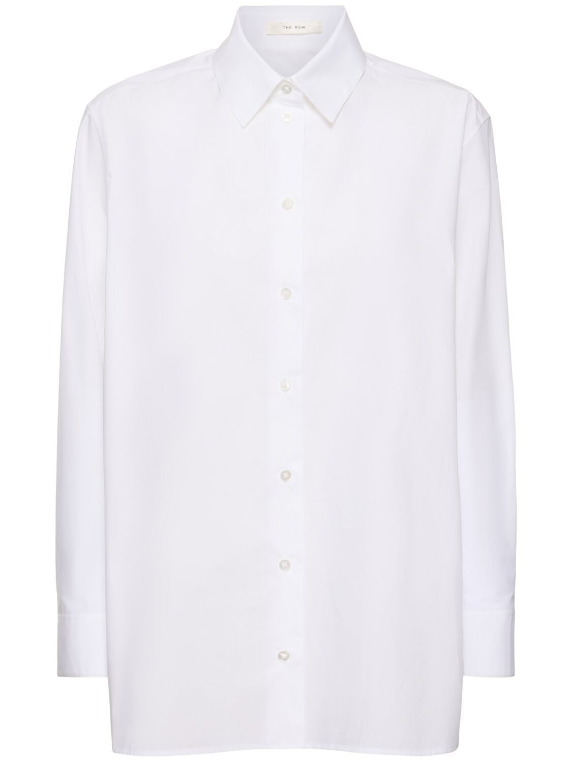 The Row Sisilia Cotton Poplin Shirt In 白色