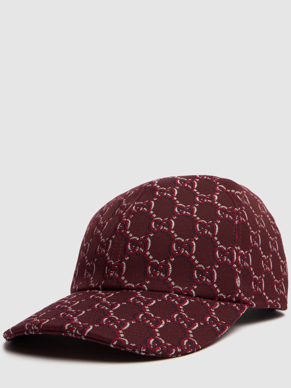 Shop Gucci Allover Gg Wool Baseball Cap In Red