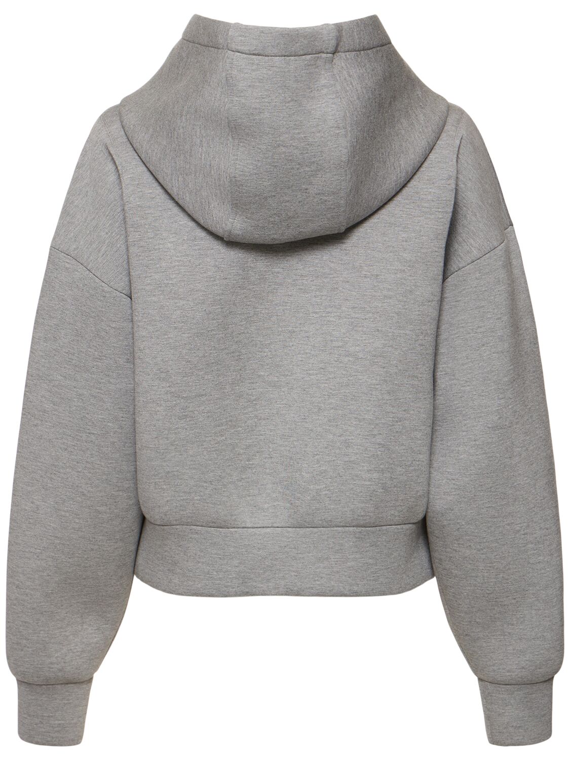 Shop Gucci Stretch Viscose Hoodie In Heather Grey