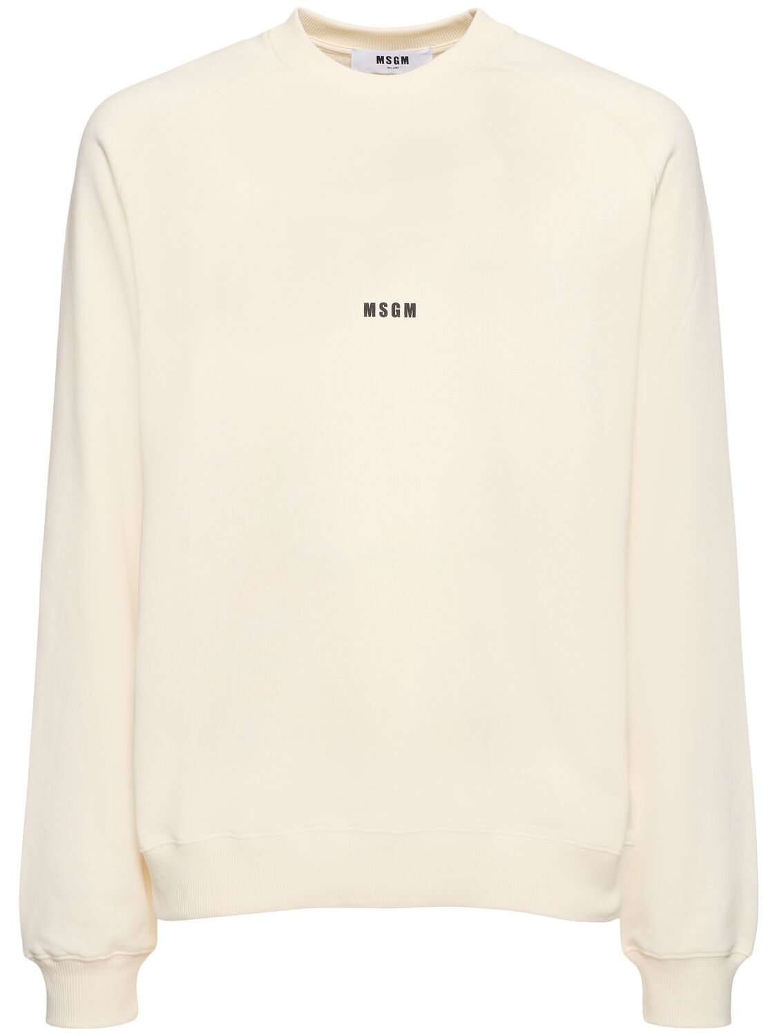 Msgm Logo Sweatshirt In 米白色