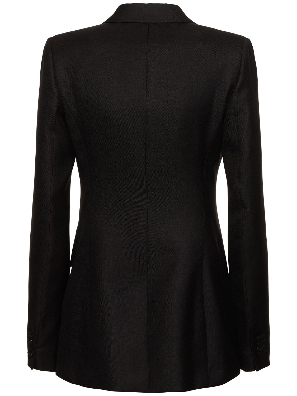 Shop Gabriela Hearst Stephanie Tailored Double Breast Jacket In Black