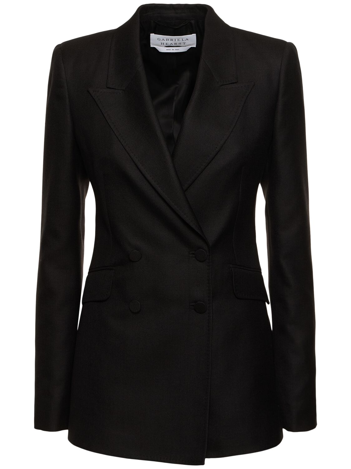 Gabriela Hearst Stephanie Tailored Double Breast Jacket In Black