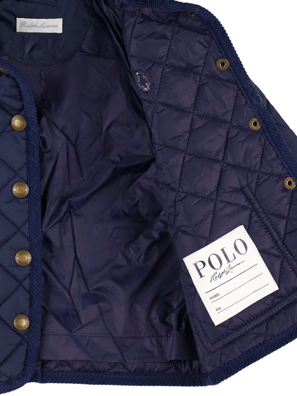 Shop Polo Ralph Lauren Nylon Quilted Hooded Jacket In Navy