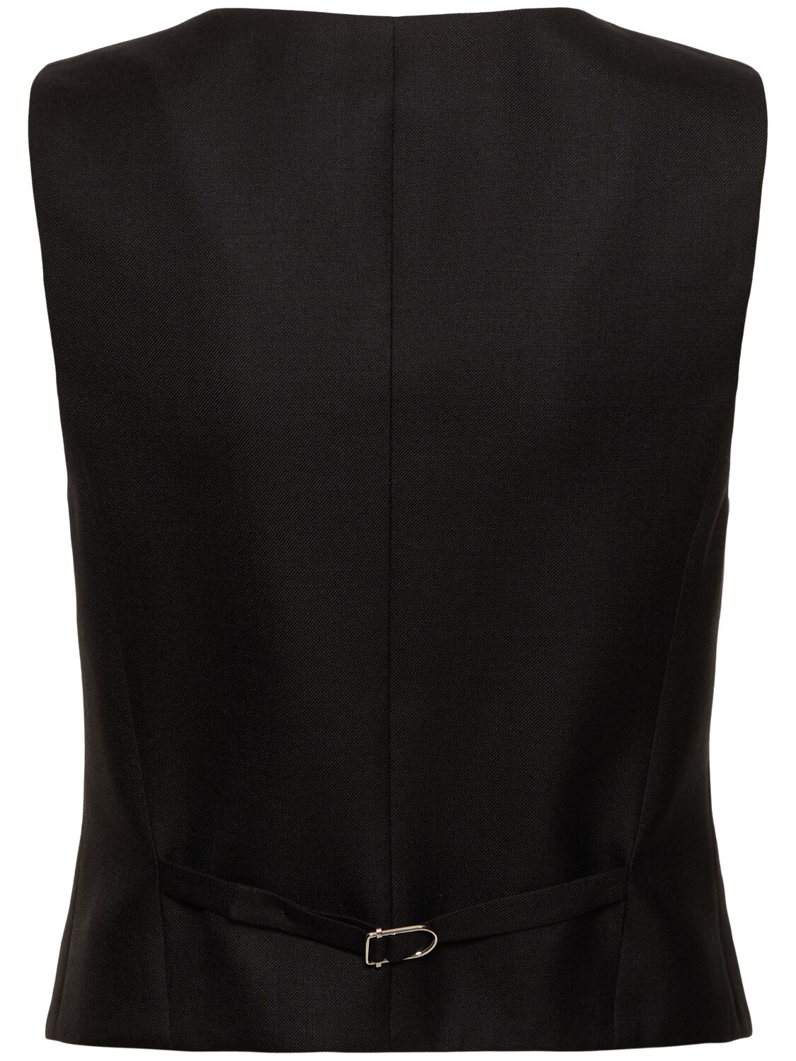Shop Gabriela Hearst Coleridge Tailored Wool Blend Vest In Black