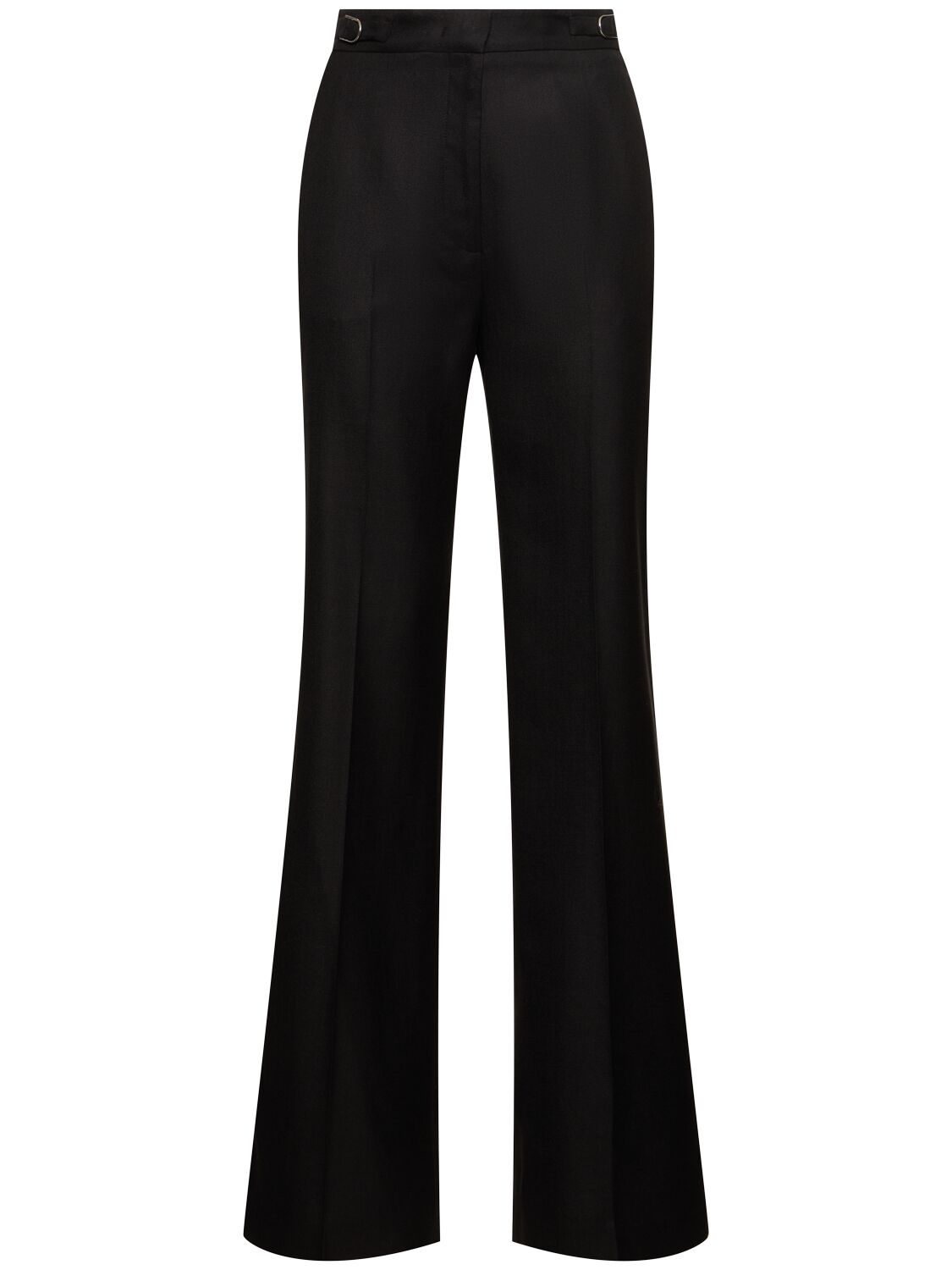 Gabriela Hearst Vesta Tailored Wool Blend Flared Pants In Black