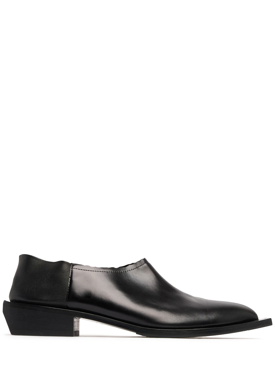 Moschino 40mm Leather Mules In Black