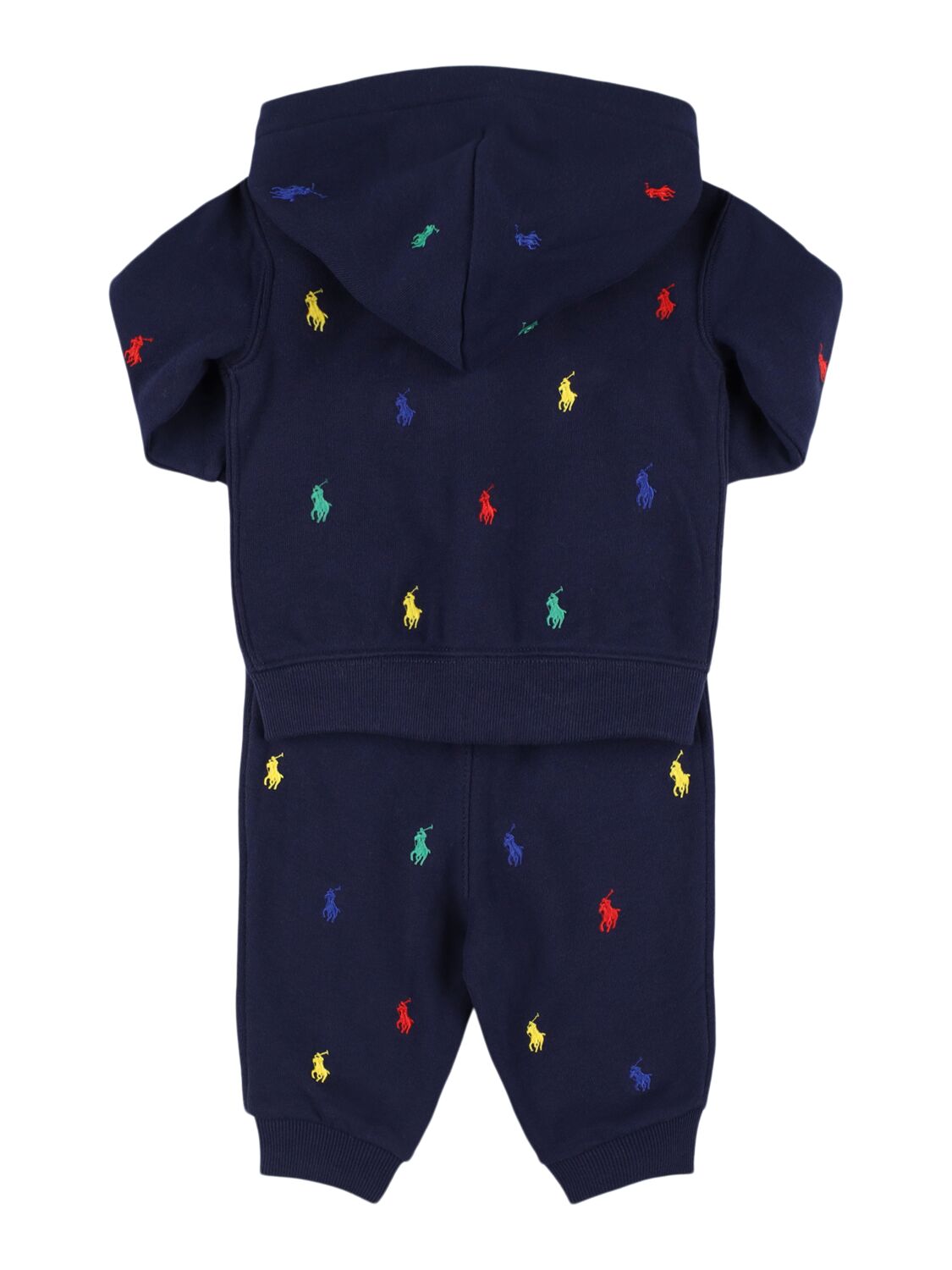 Shop Polo Ralph Lauren Cotton Blend Hoodie & Sweatpants W/ Logo In Blue/multi