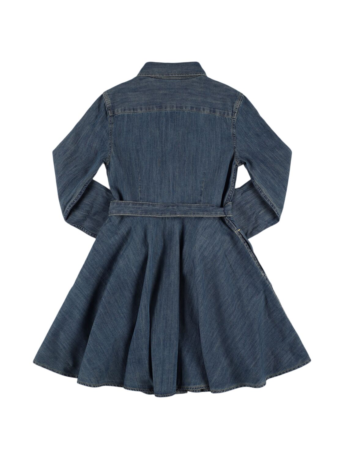 Shop Polo Ralph Lauren Cotton Denim Dress In Blue